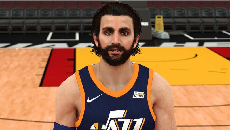 nba2k18爵士队里基卢比奥面部长发版本mod