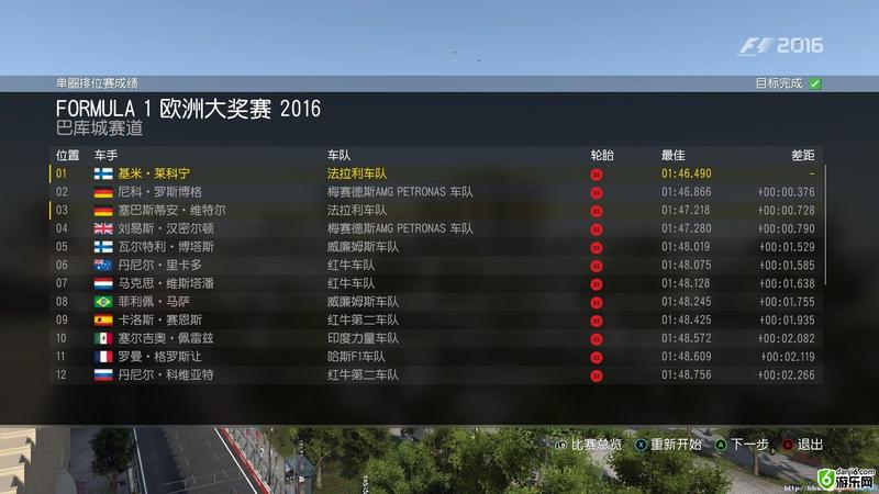 F1 2016首日4小时游戏体验 新巴库赛道多人试玩心得