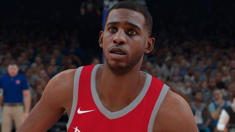 nba2k18火箭球星保罗真实面补mod