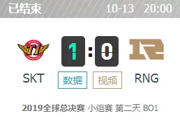 LOLS9全球总决赛10月13日小组赛SKT vs RNG比赛视频