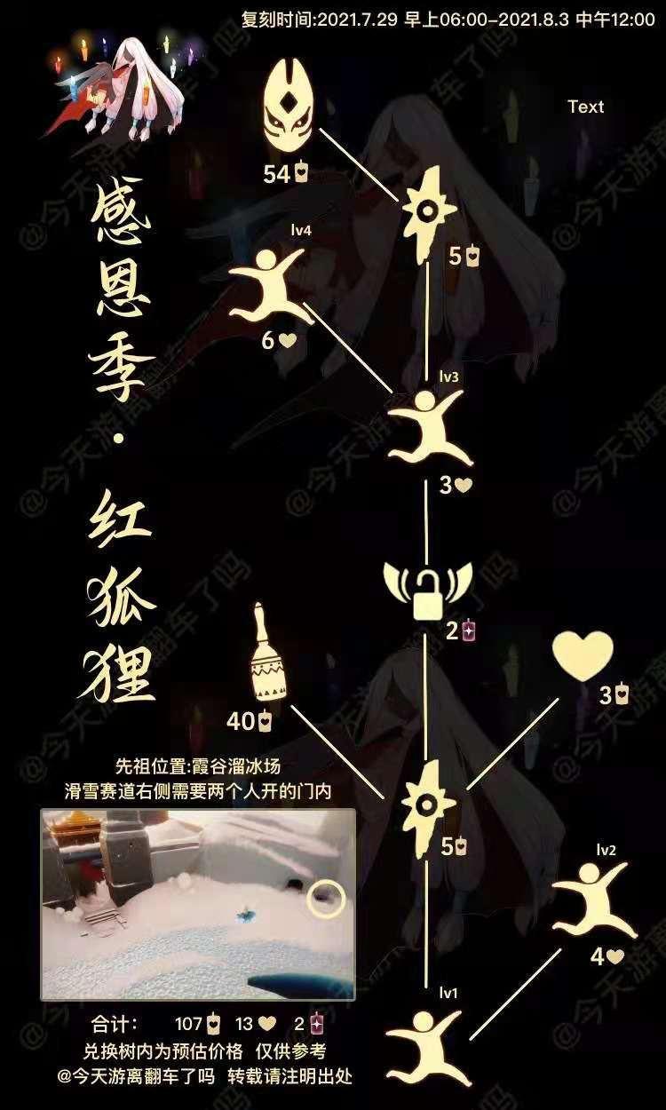 光遇7.29复刻先祖位置一览 7月29日复刻红狐狸面具先祖兑换图图片2