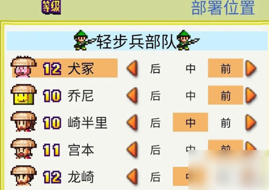 步兵站位