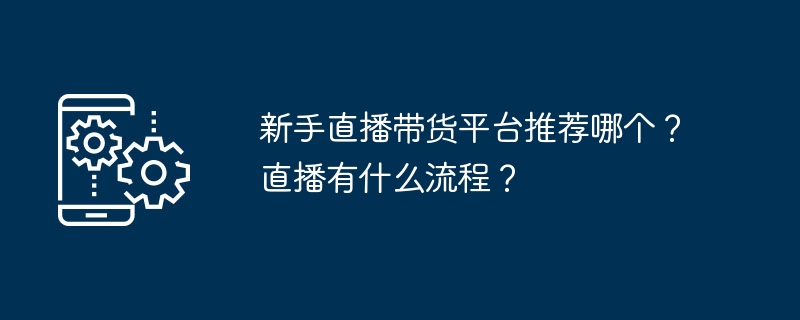 新手直播带货平台推荐哪个？直播有什么流程？