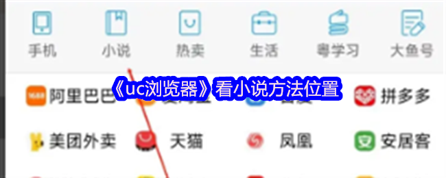 uc浏览器怎么看小说 看小说方法位置