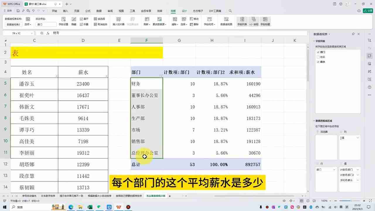 Excel数据透视表（使用Excel制作数据透视表教程）