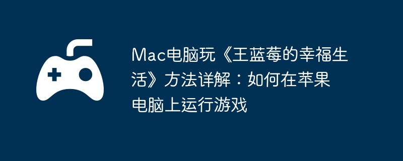 Mac电脑玩《王蓝莓的幸福生活》方法详解：如何在苹果电脑上运行游戏