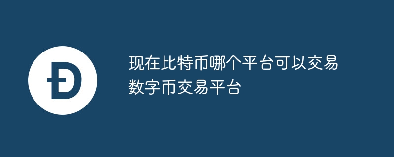 现在比特币哪个平台可以交易数字币交易平台